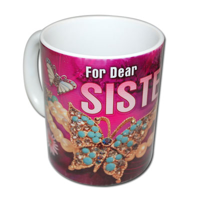 "Mug with Message for Sister-code035 - Click here to View more details about this Product